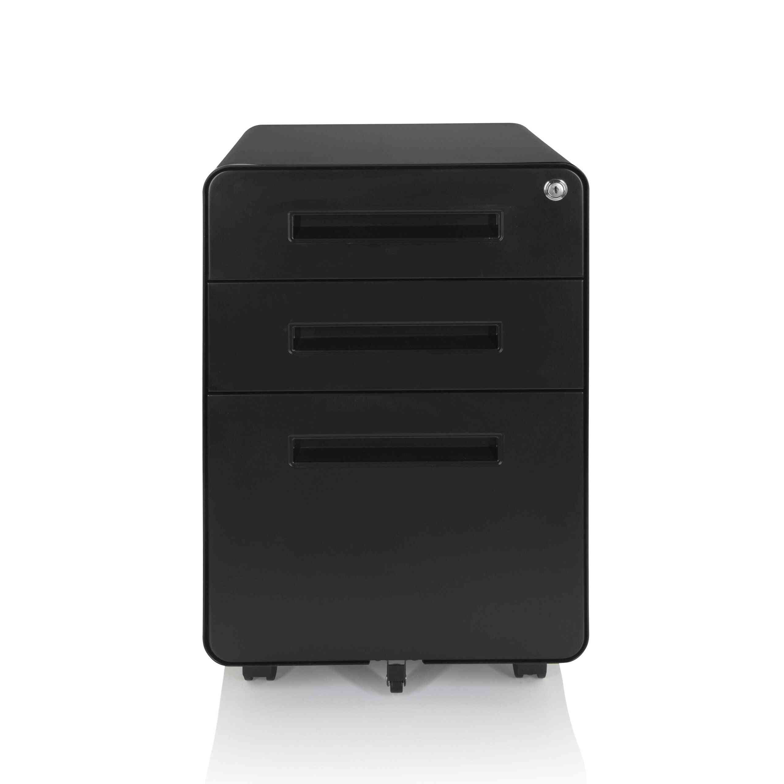 Metāla atvilktņu bloks ADVANCE, slēdzams, uz ritentiņiem - Ergostock.lv