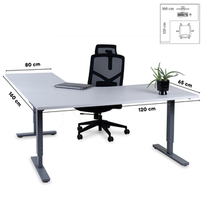 Biroja galds Forza Line L forma 160 cm x 120 cm - Ergostock.lv