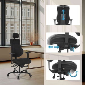 Biroja krēsls 24H/7 XXL - Ergostock.lv