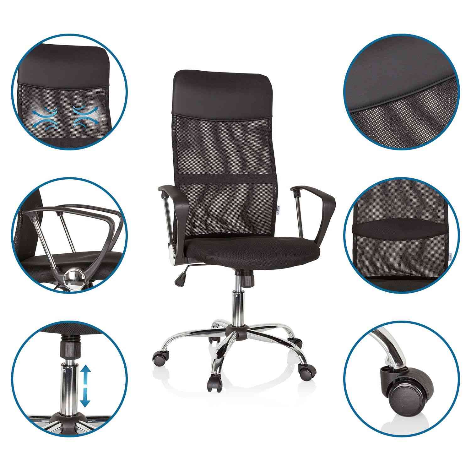 Biroja krēsls PURE NET - Ergostock.lv