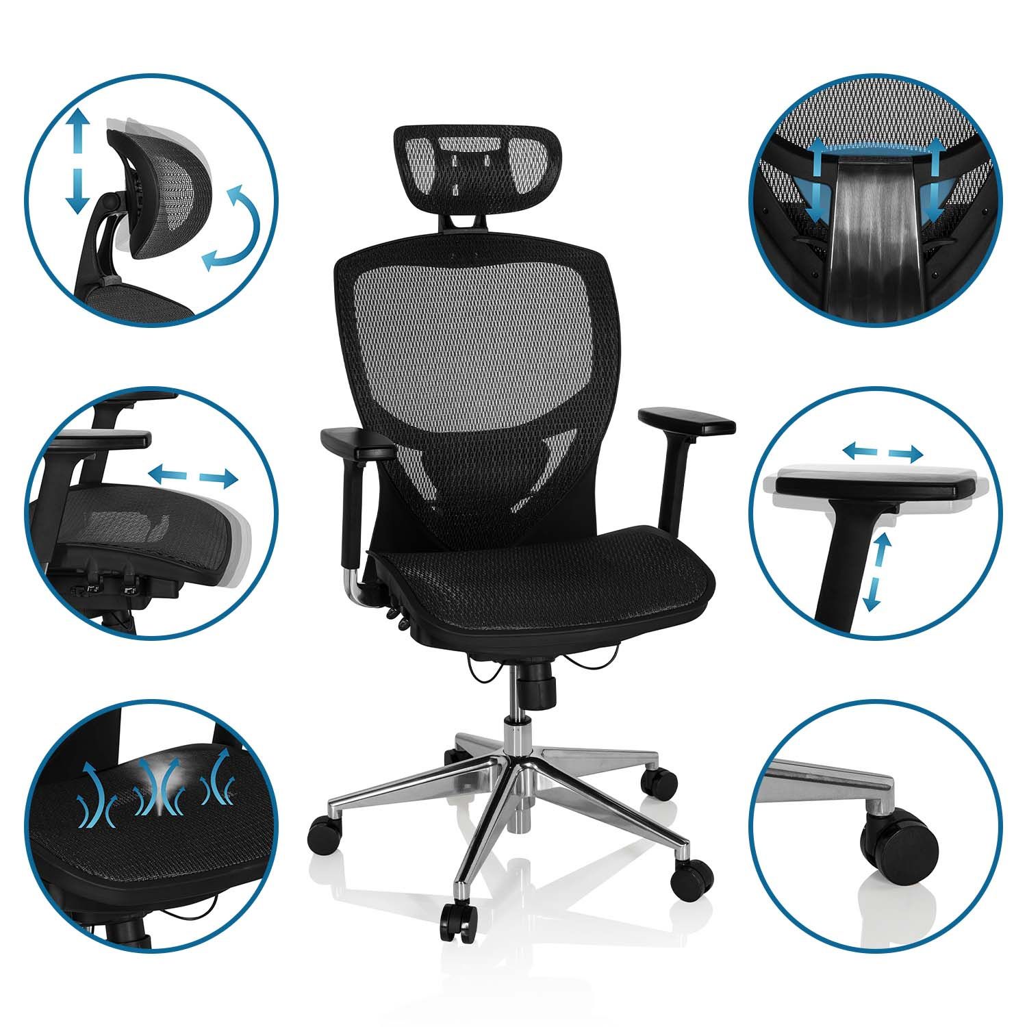 Biroja krēsls VENUS ONE - Ergostock.lv