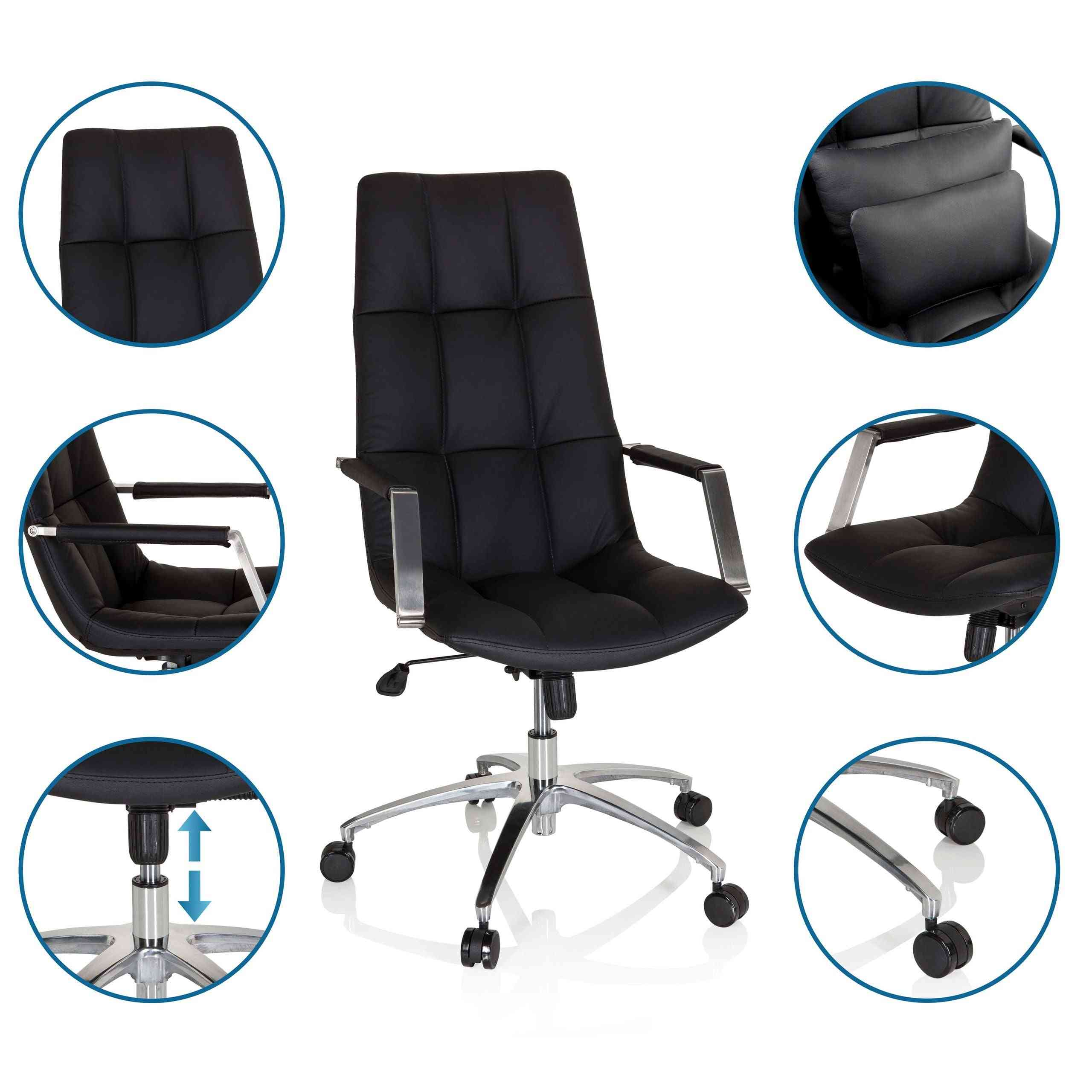 Biroja krēsls SARANTO PRO Leather - Ergostock.lv