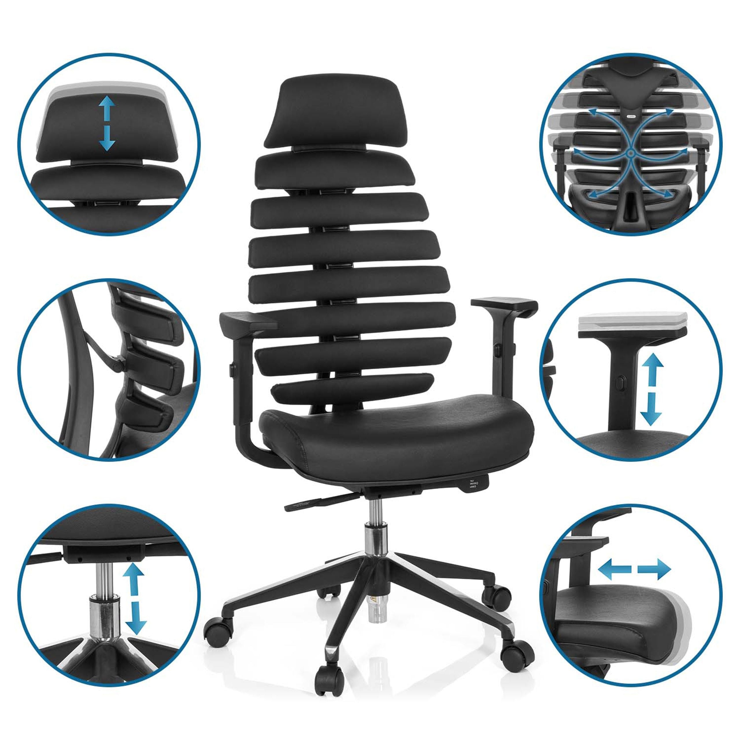 Biroja krēsls ERGO LINE II PRO Leather - Ergostock.lv