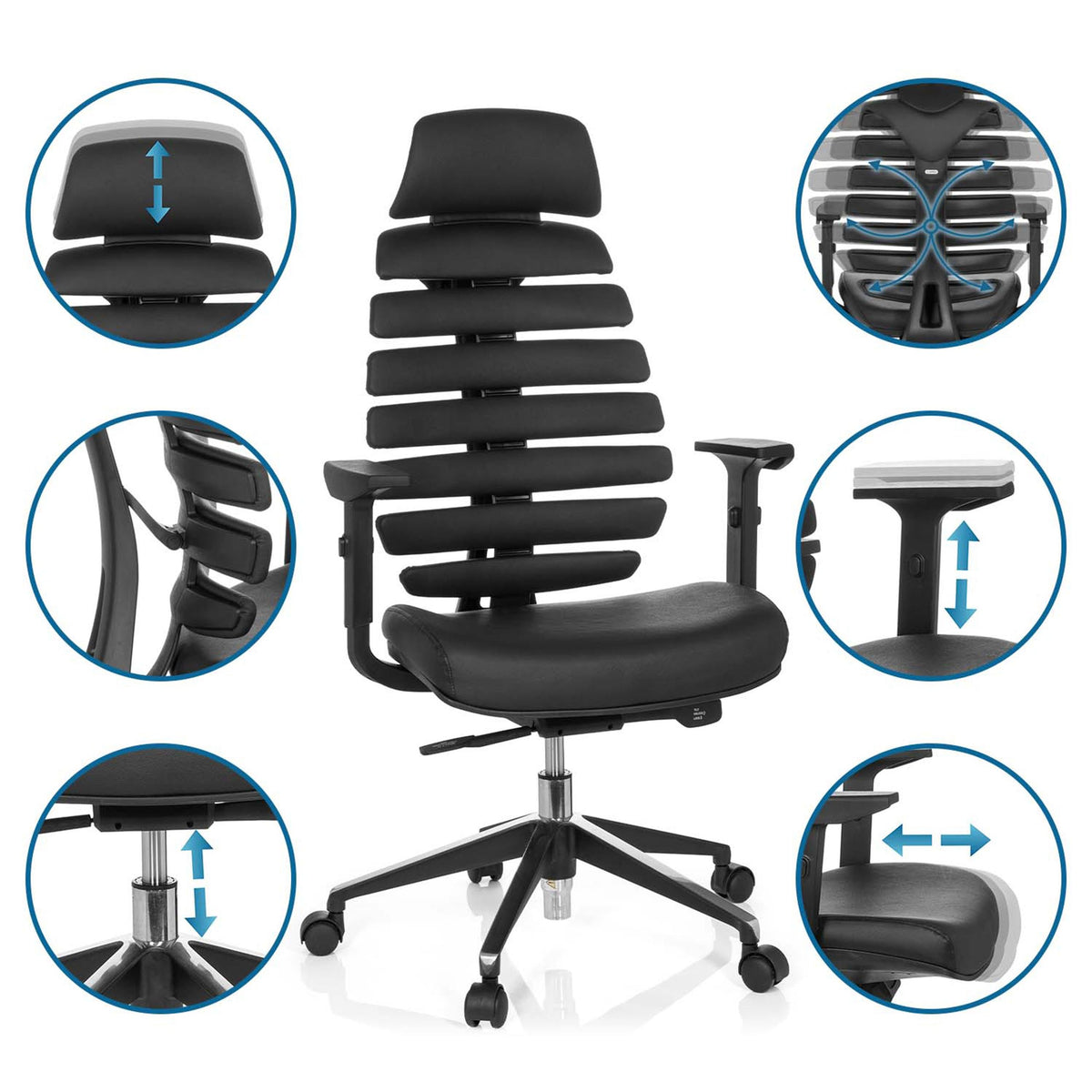 Biroja krēsls ERGO LINE II PRO Leather - Ergostock.lv