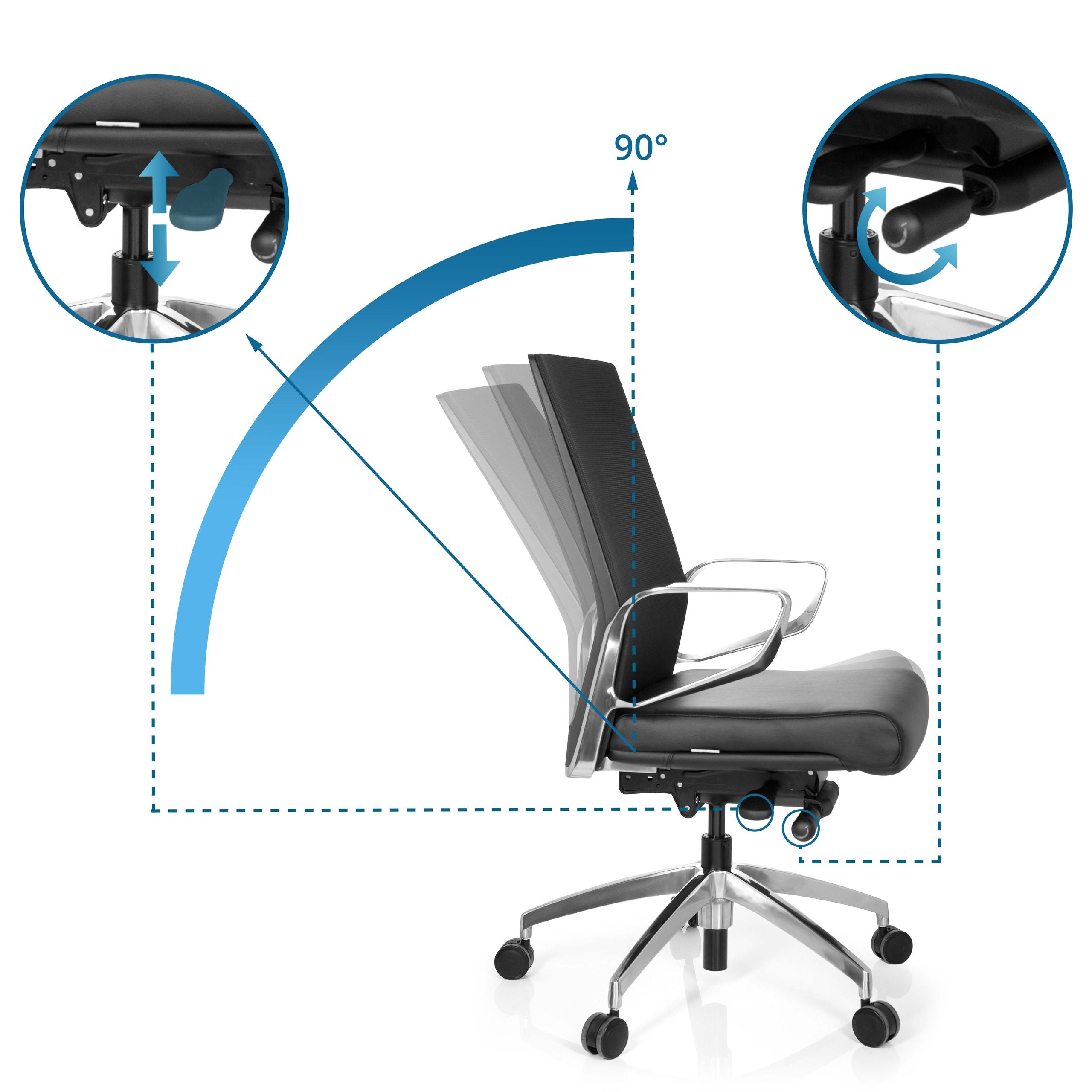 Biroja krēsls PROVIDER NET - Ergostock.lv