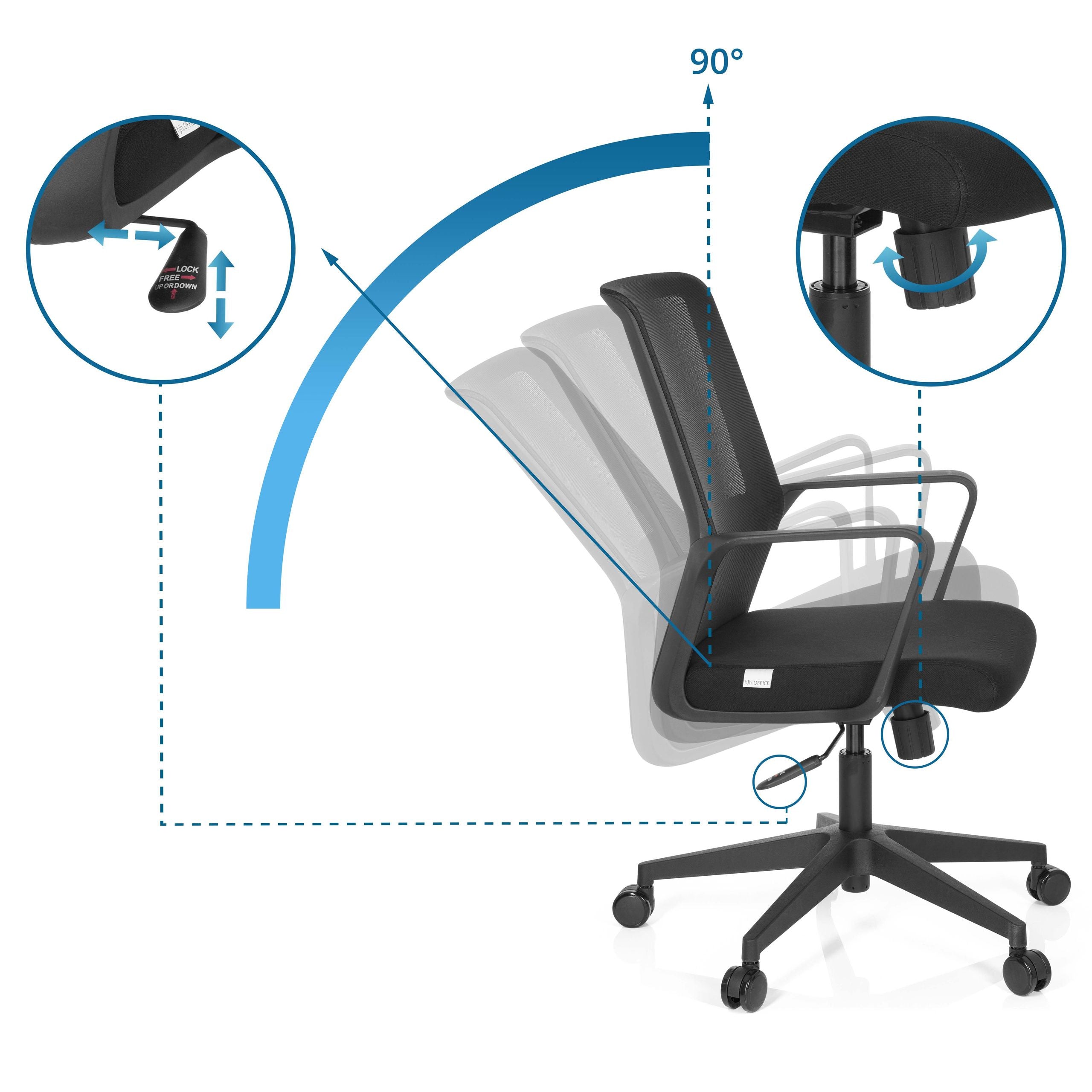 Biroja krēsls PRESTON - Ergostock.lv