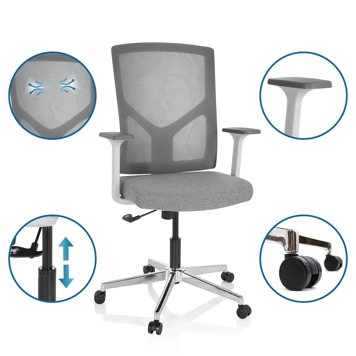 Biroja krēsls BRETON BASE W - Ergostock.lv