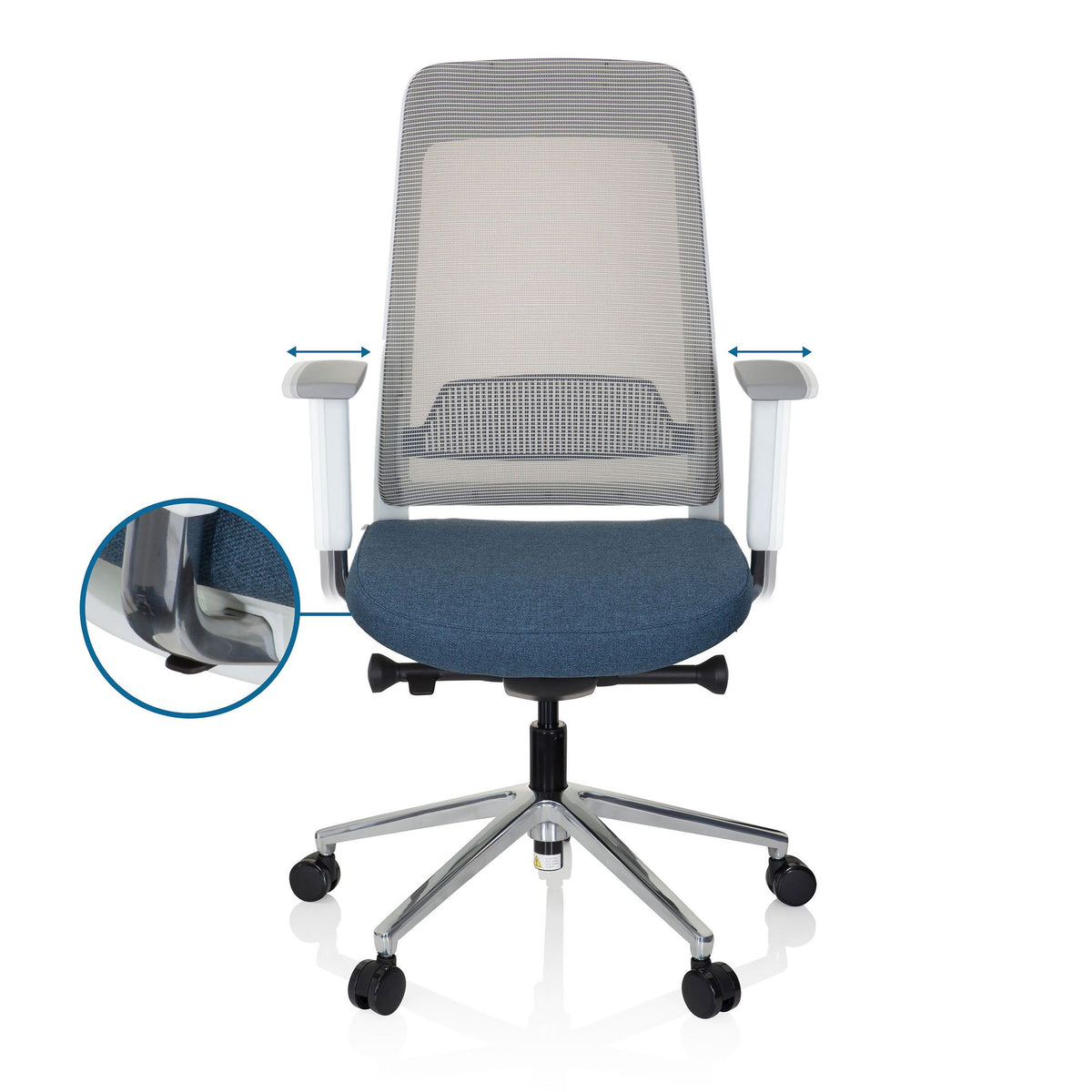 Biroja krēsls CHIARO T2 WHITE - Ergostock.lv