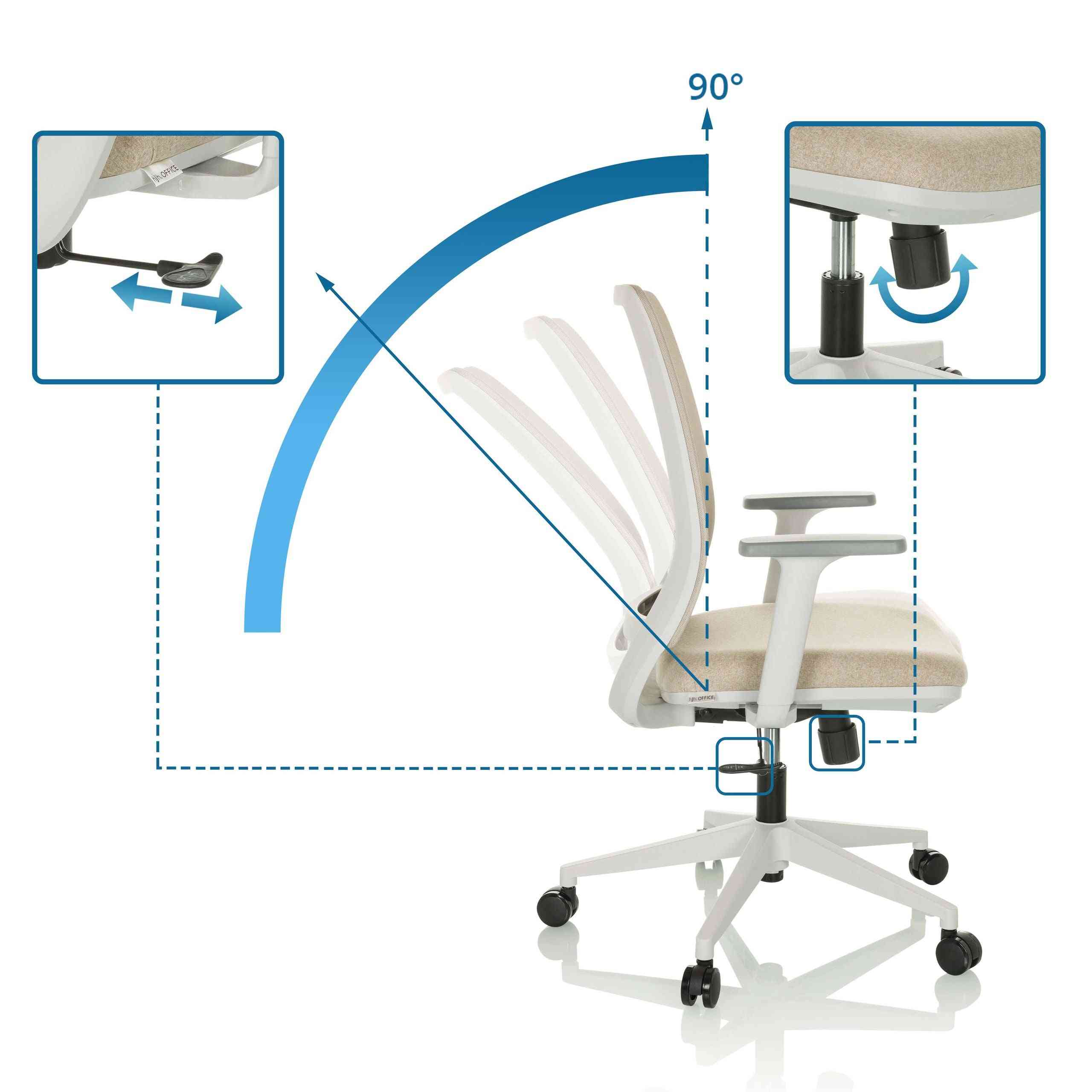Biroja krēsls PROFONDO ECO W - Ergostock.lv