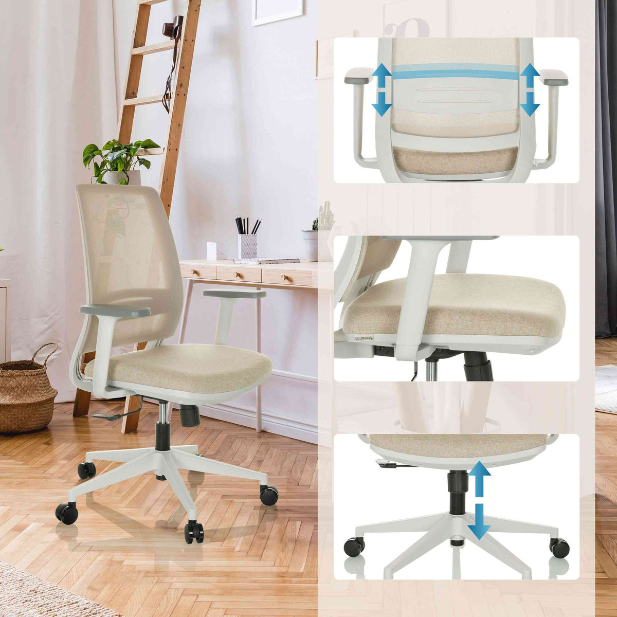 Biroja krēsls PROFONDO ECO W - Ergostock.lv