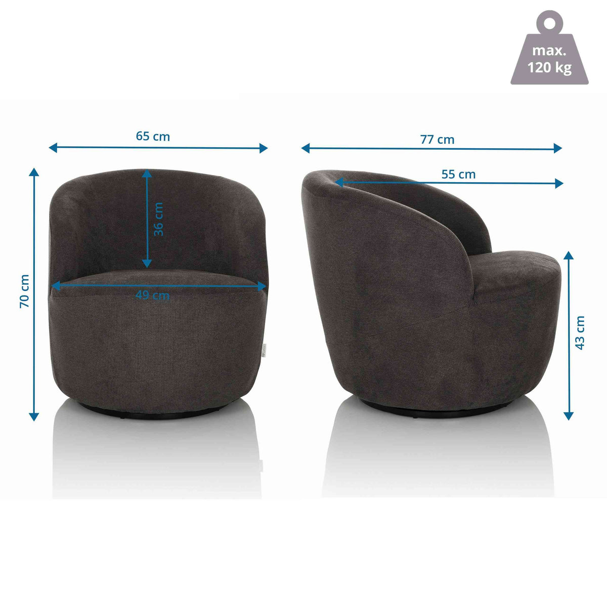 Atpūtas krēsls BRAMWICH - Ergostock.lv