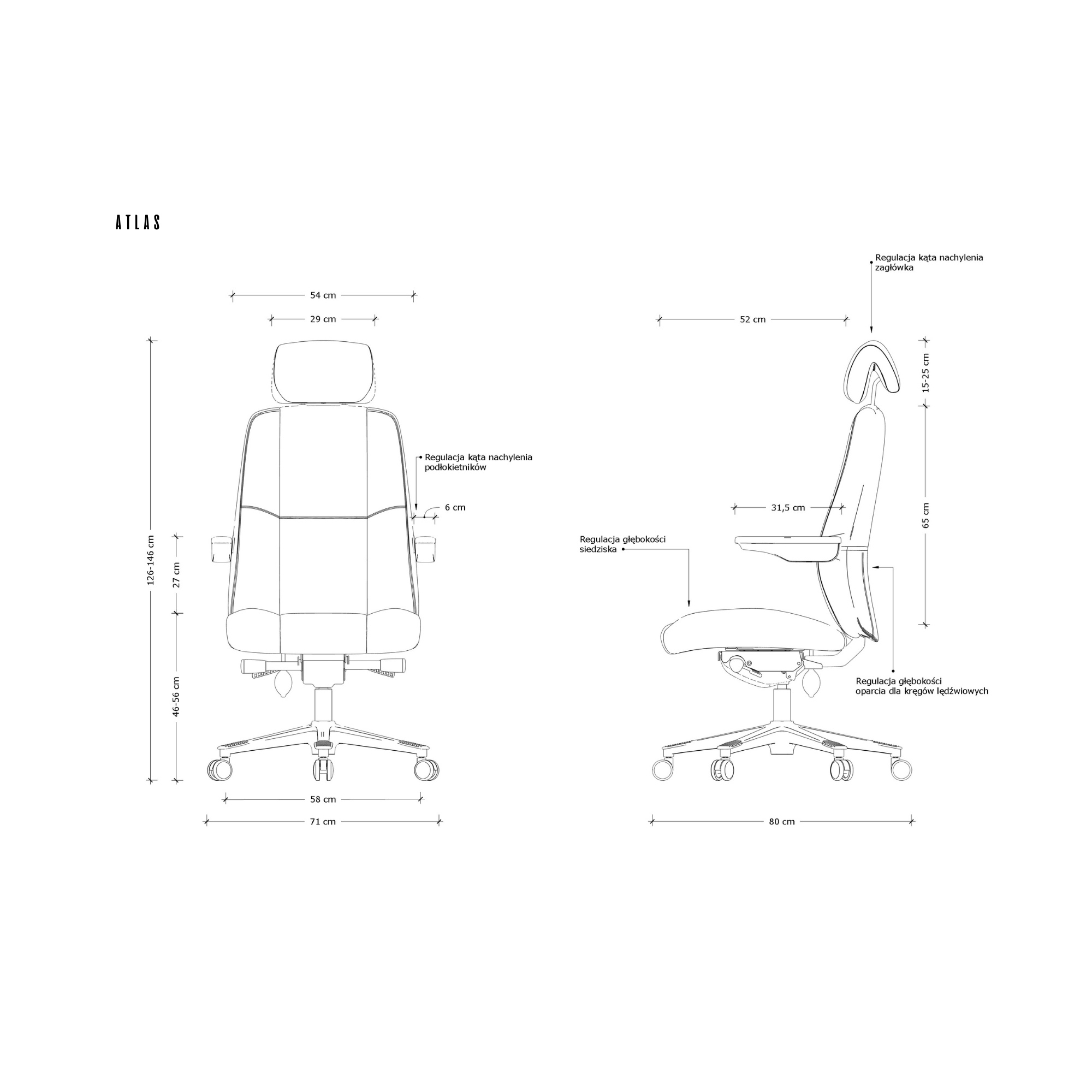 24 stundu krēsls ATLAS - Ergostock.lv