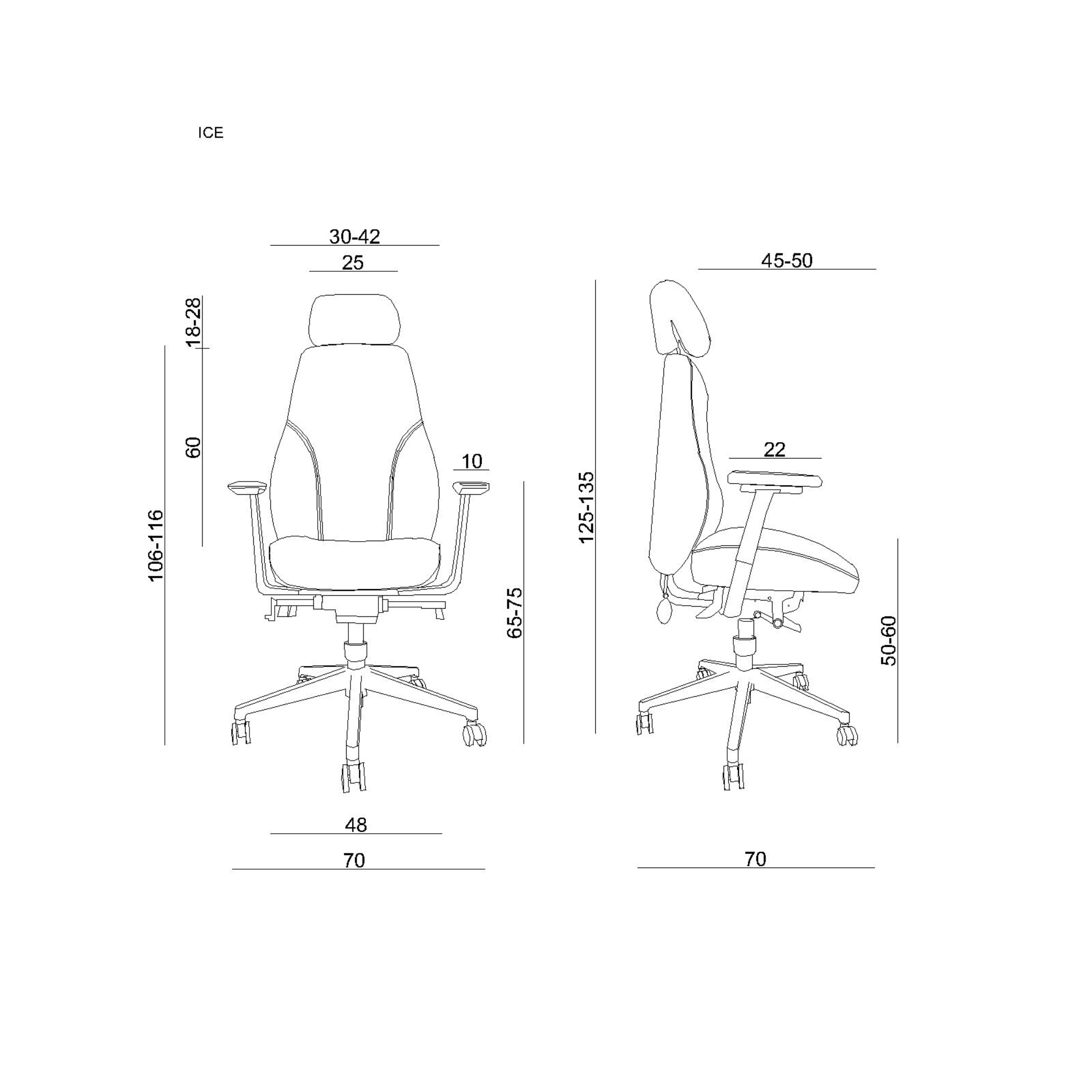 24 stundu krēsls ICE - Ergostock.lv
