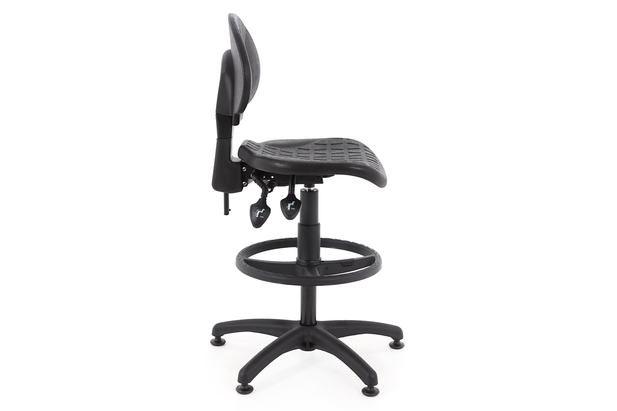 Darbnīcu krēsls LAB RB Black - Ergostock.lv