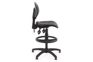 Darbnīcu krēsls LAB RB Black - Ergostock.lv