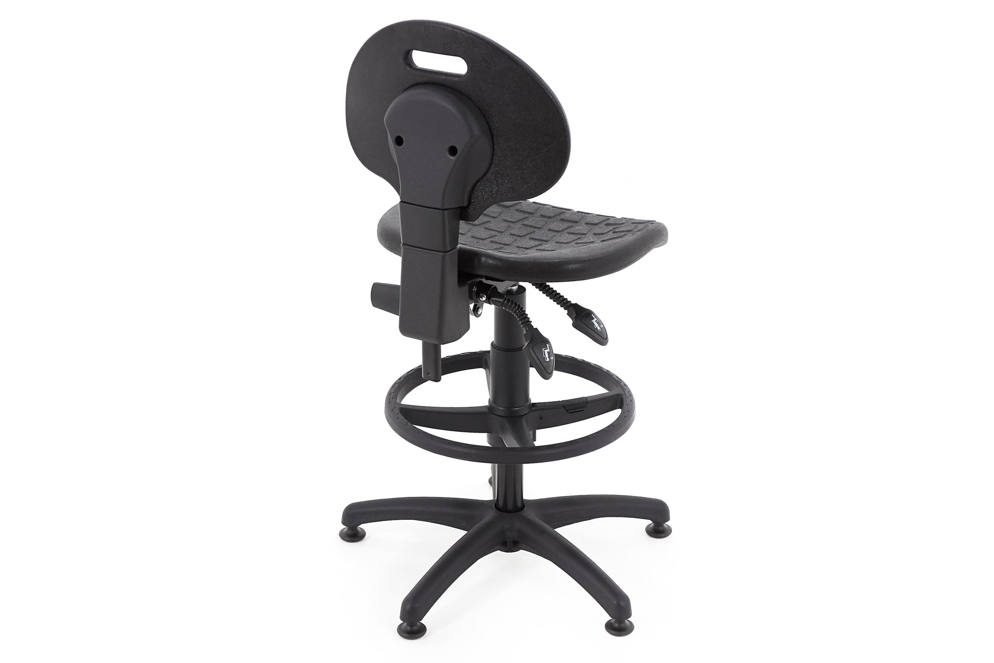 Darbnīcu krēsls LAB RB Black - Ergostock.lv