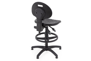 Darbnīcu krēsls LAB RB Black - Ergostock.lv