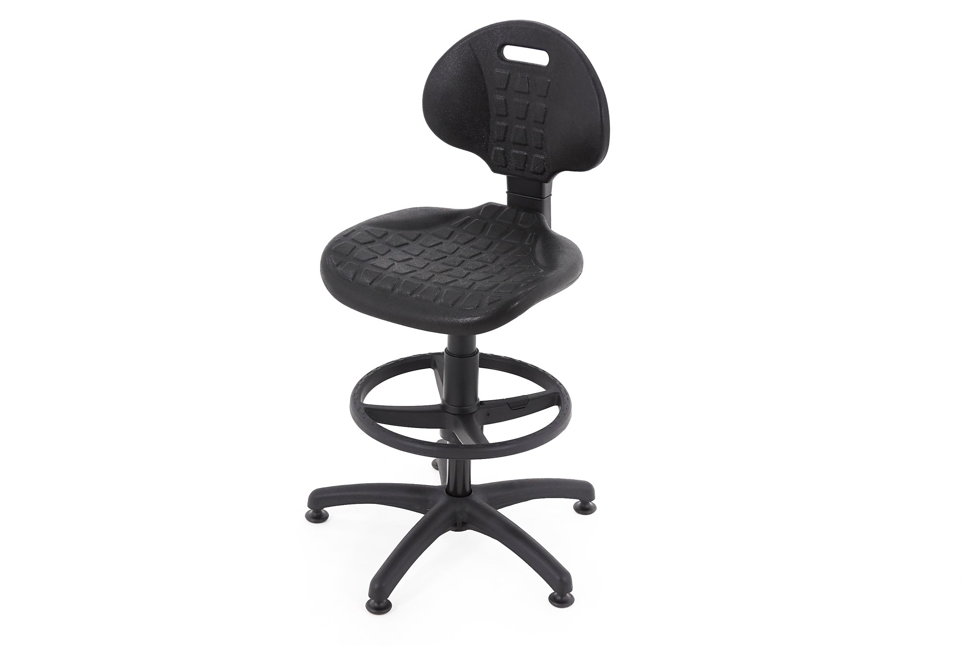 Darbnīcu krēsls LAB RB Black - Ergostock.lv