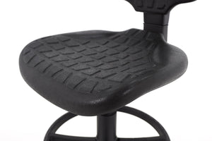 Darbnīcu krēsls LAB RB Black - Ergostock.lv