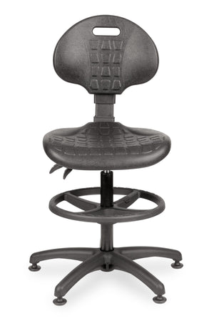 Darbnīcu krēsls LAB RB Black - Ergostock.lv