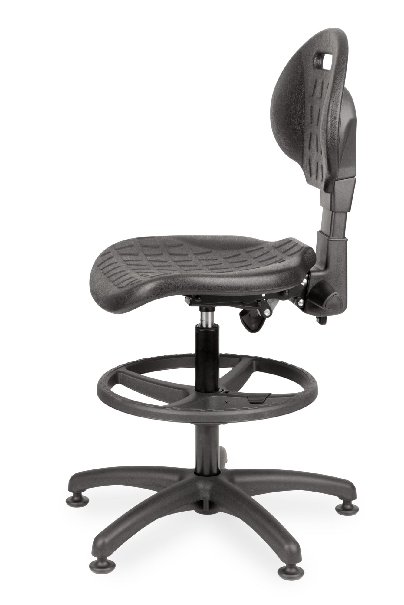 Darbnīcu krēsls LAB RB Black - Ergostock.lv