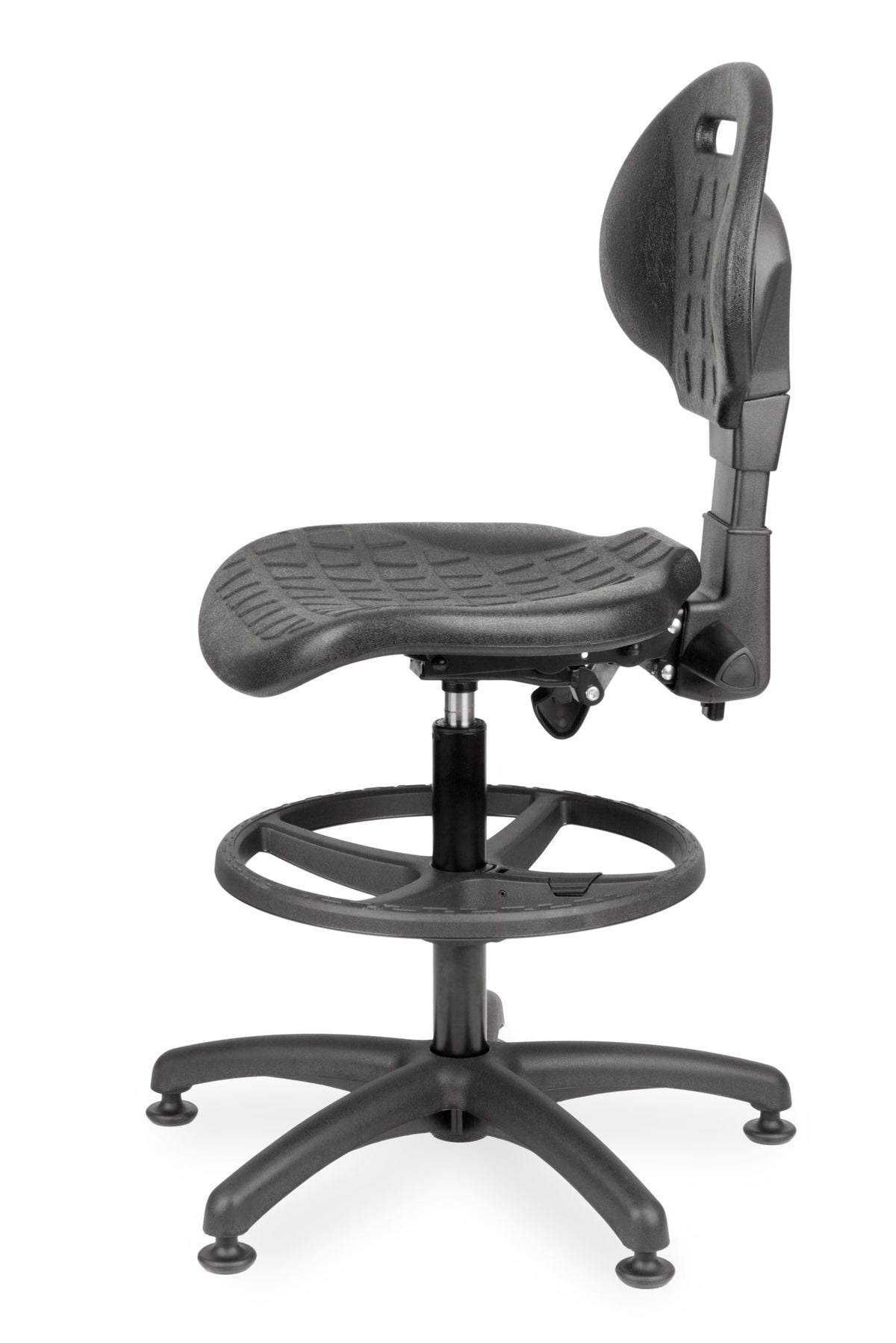 Darbnīcu krēsls LAB RB Black - Ergostock.lv