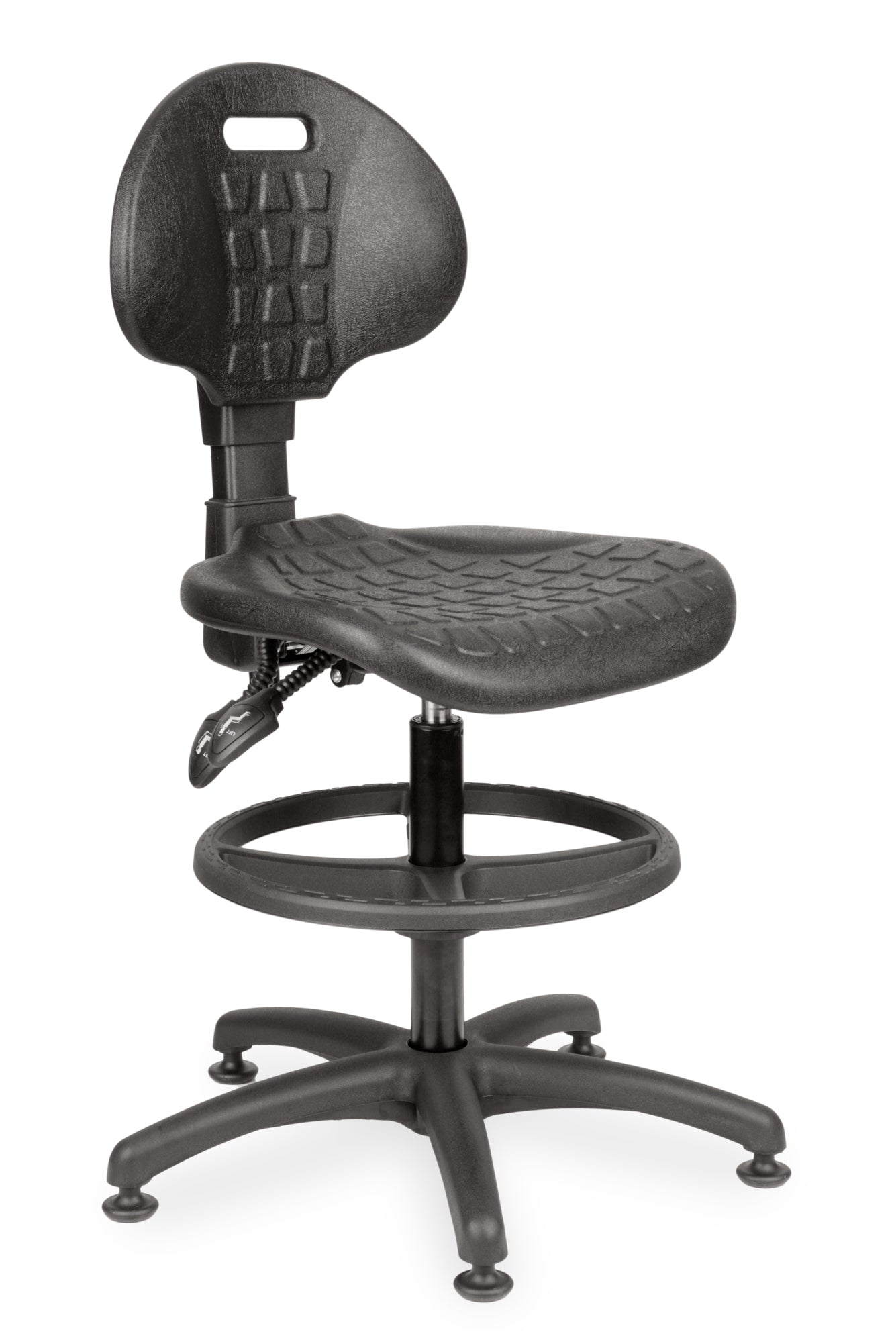 Darbnīcu krēsls LAB RB Black - Ergostock.lv