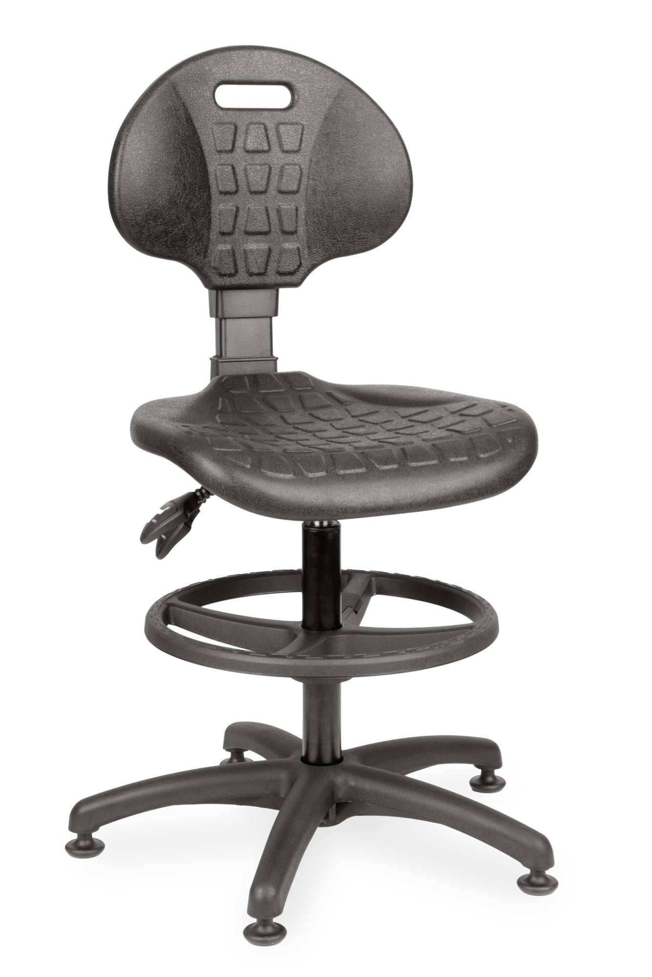 Darbnīcu krēsls LAB RB Black - Ergostock.lv