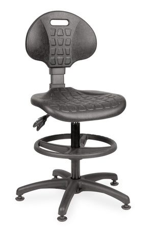 Darbnīcu krēsls LAB RB Black - Ergostock.lv