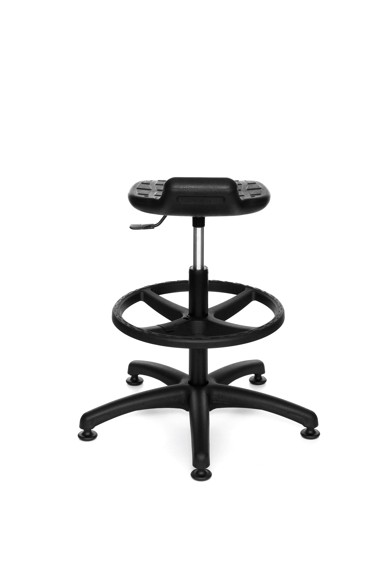 Darbnīcu krēsls LAB Stool RB Black - Ergostock.lv
