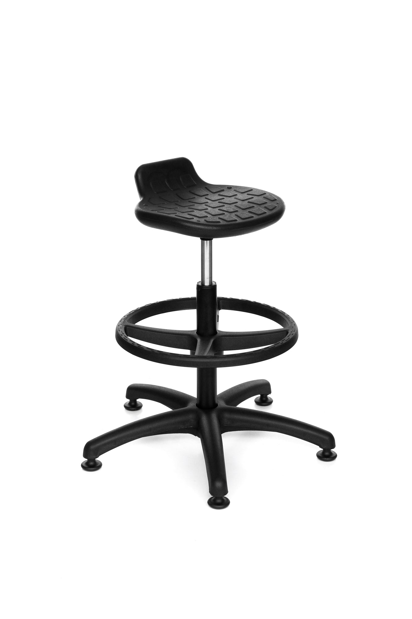 Darbnīcu krēsls LAB Stool RB Black - Ergostock.lv