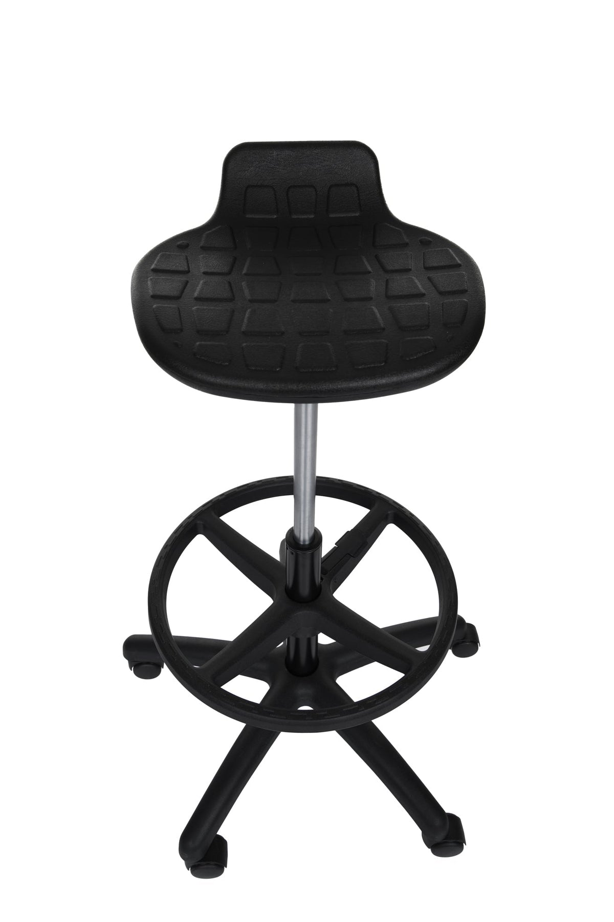 Darbnīcu krēsls LAB Stool RB Black - Ergostock.lv