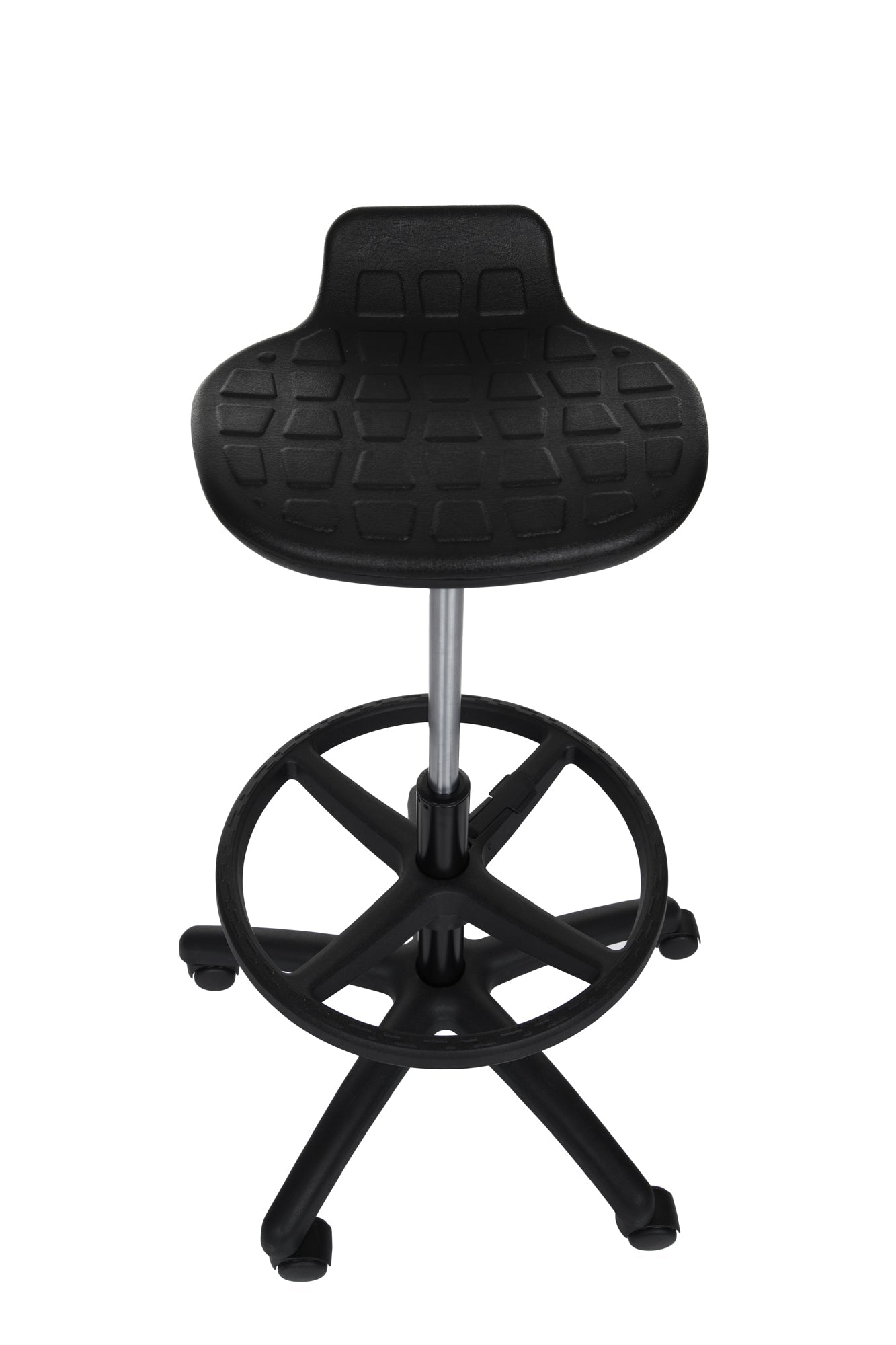 Darbnīcu krēsls LAB Stool RB Black - Ergostock.lv