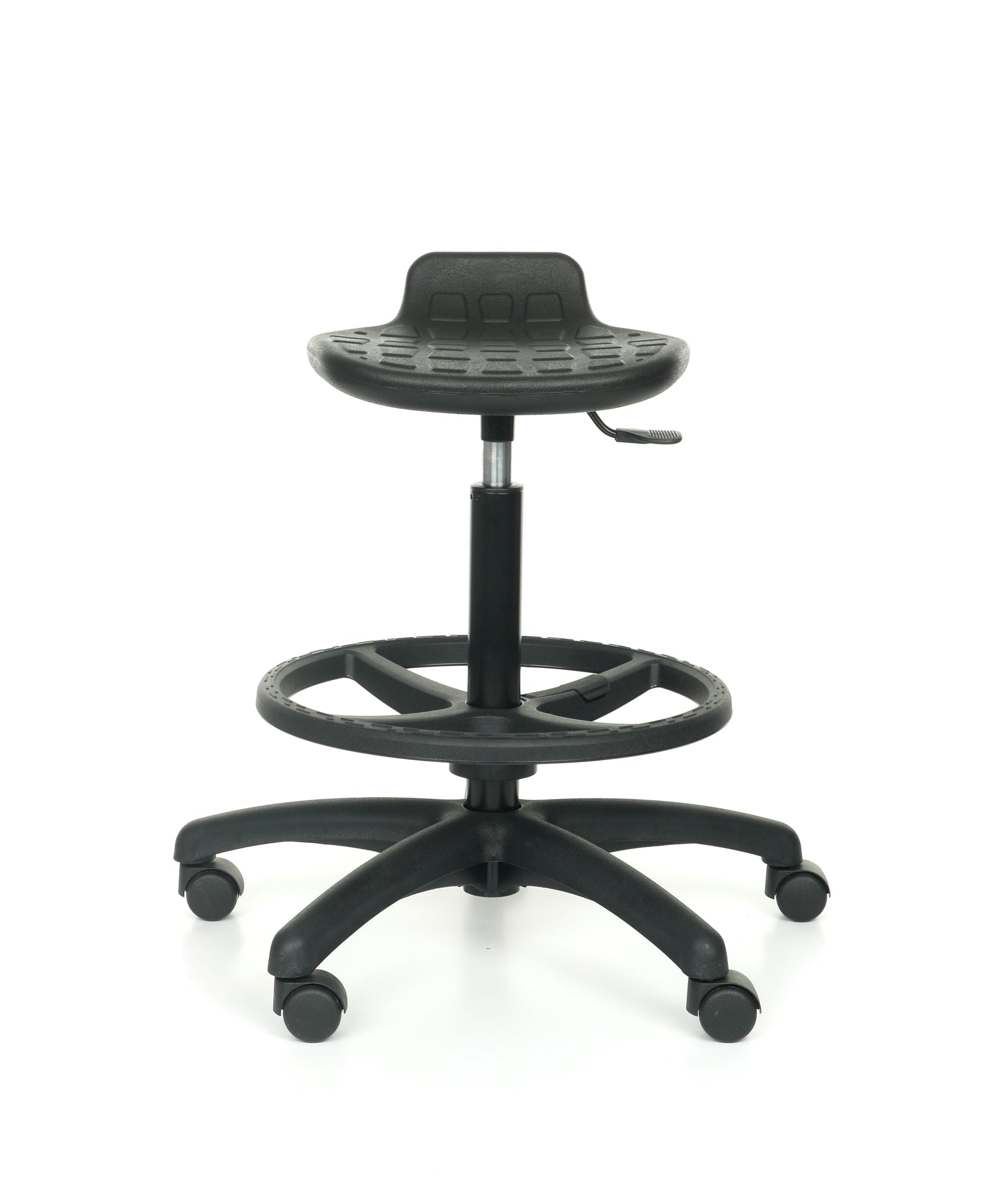 Darbnīcu krēsls LAB Stool RB Black - Ergostock.lv