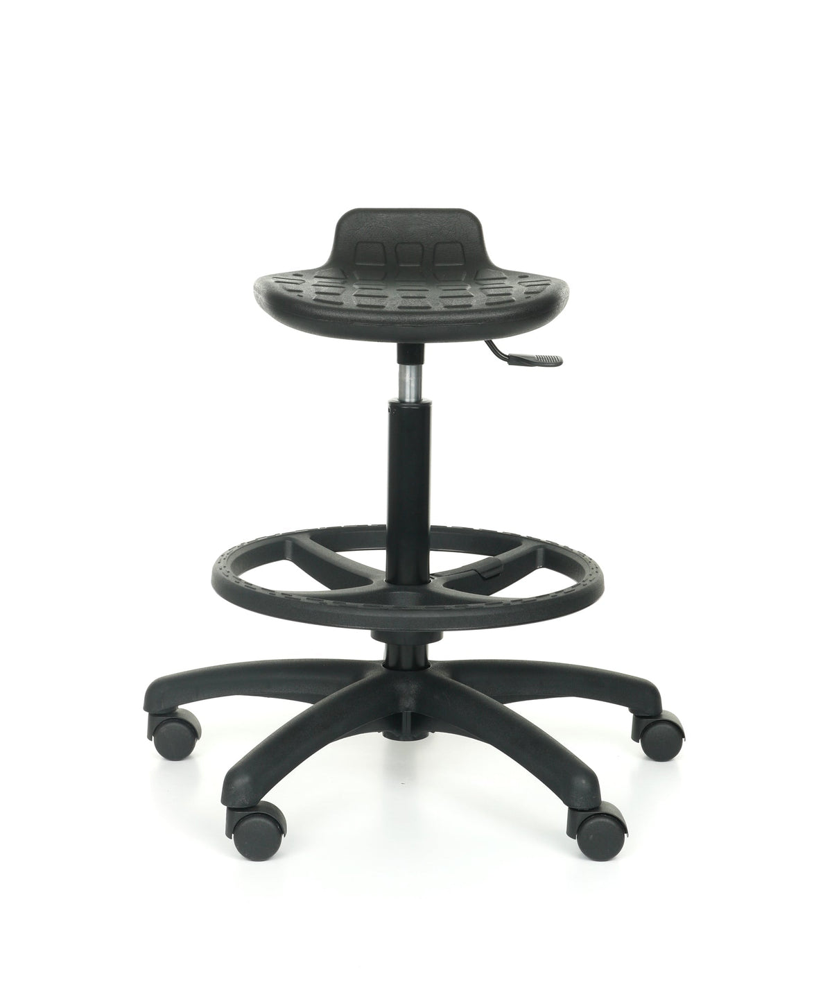 Darbnīcu krēsls LAB Stool RB Black - Ergostock.lv