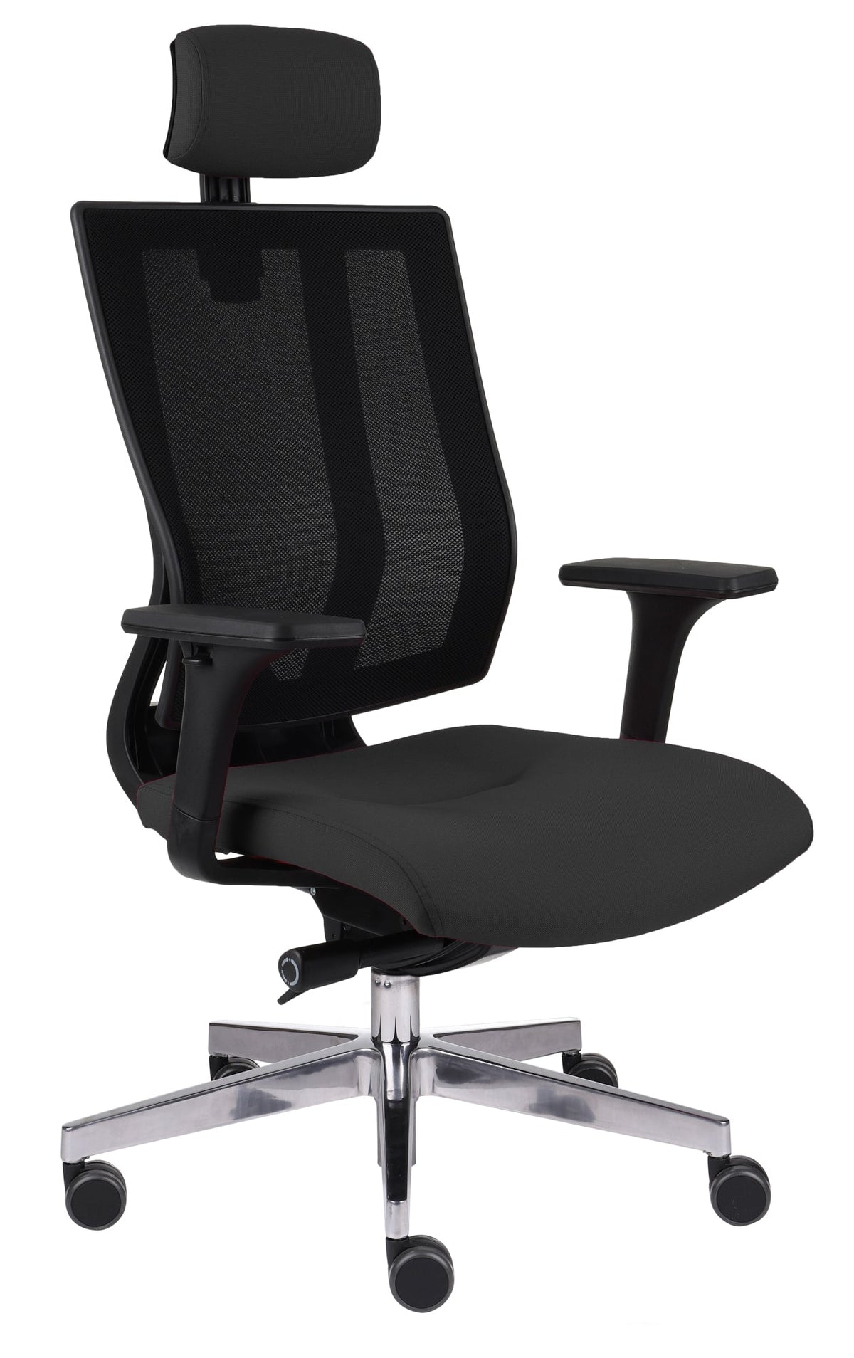 Biroja krēsls MaxPro BS HD Note Black | Chrome - Ergostock.lv