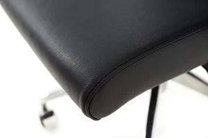 Biroja krēsls MODO Chrome Black Leather - Ergostock.lv