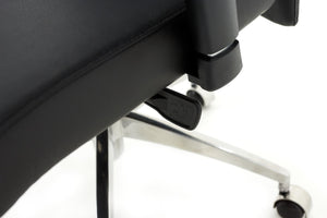 Biroja krēsls MODO Chrome Black Leather - Ergostock.lv