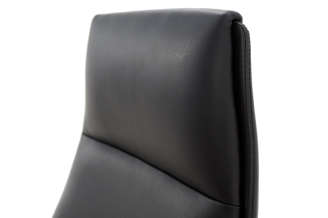 Biroja krēsls MODO Chrome Black Leather - Ergostock.lv