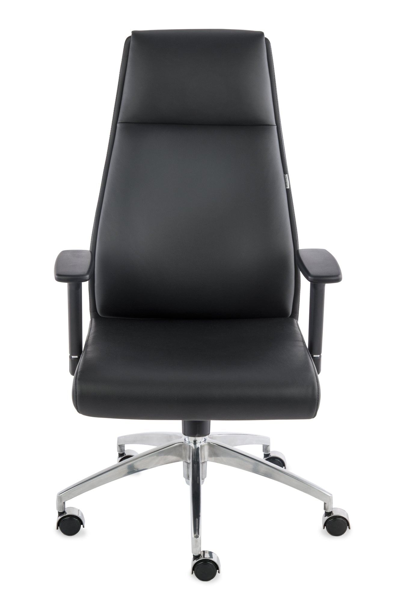 Biroja krēsls MODO Chrome Black Leather - Ergostock.lv