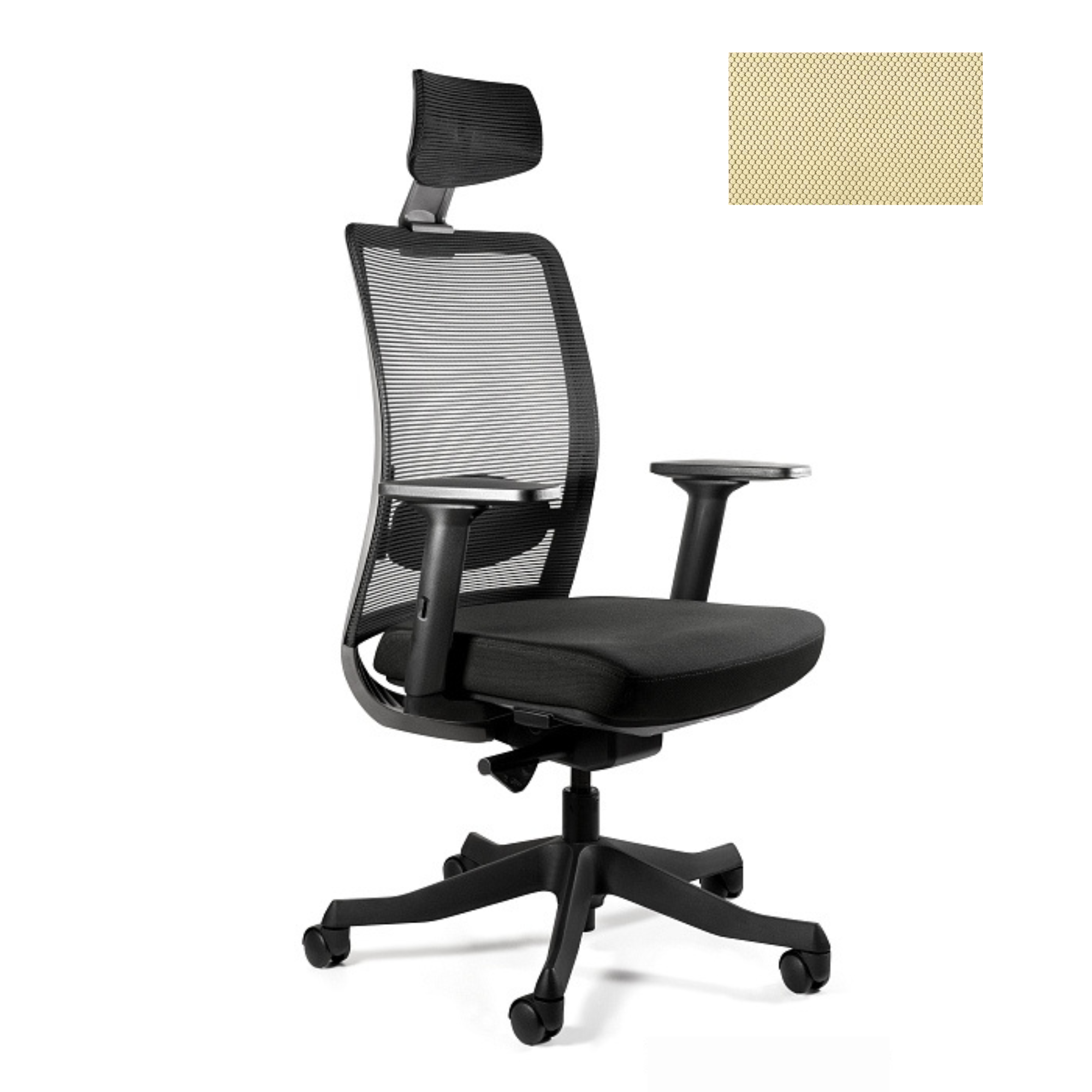 Biroja krēsls ANGGUN, melns - Ergostock.lv