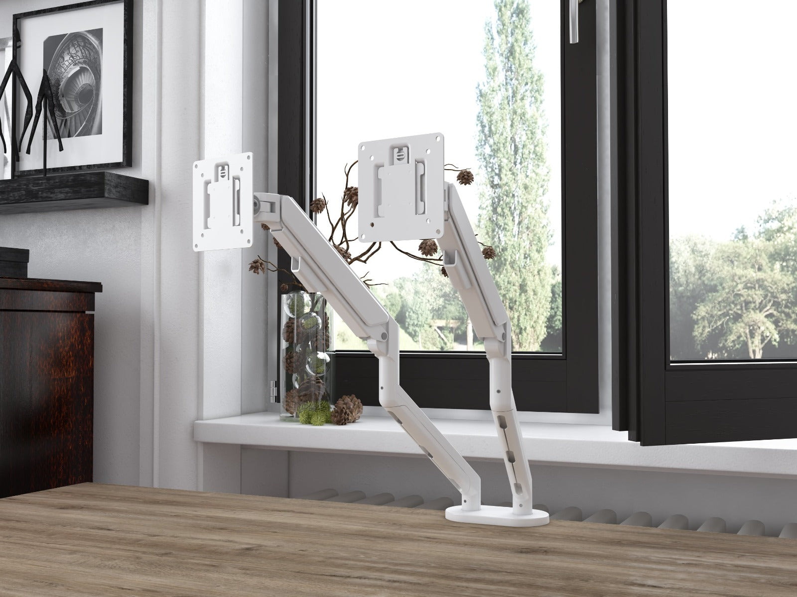 Monitora turētājs ar gāzes amortizatoru Pro Line Dual - Ergostock.lv