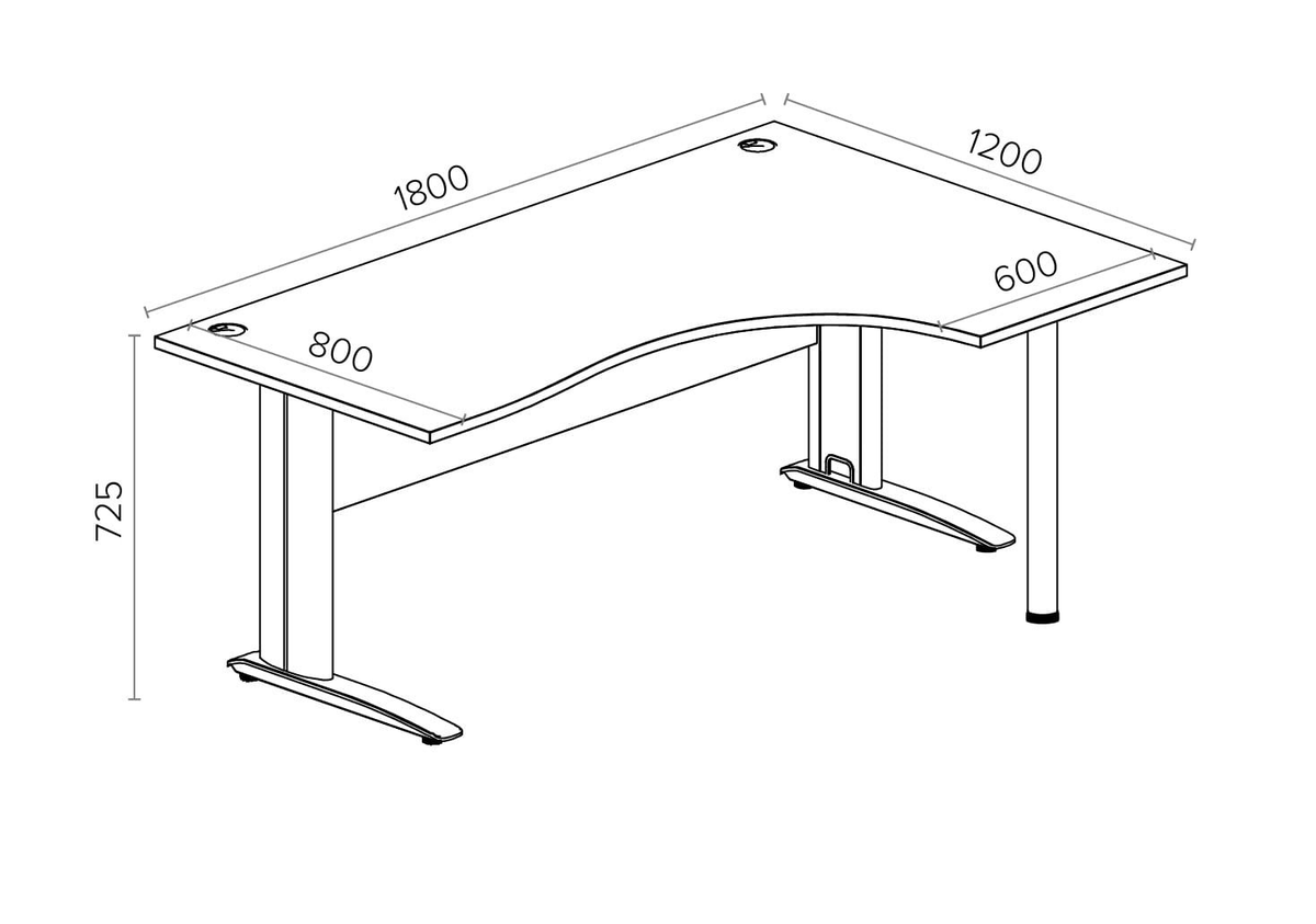 Biroja stūra galds ARETH CORNER - Ergostock.lv
