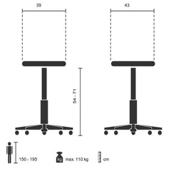Sadultool ORTHO SIT, valge