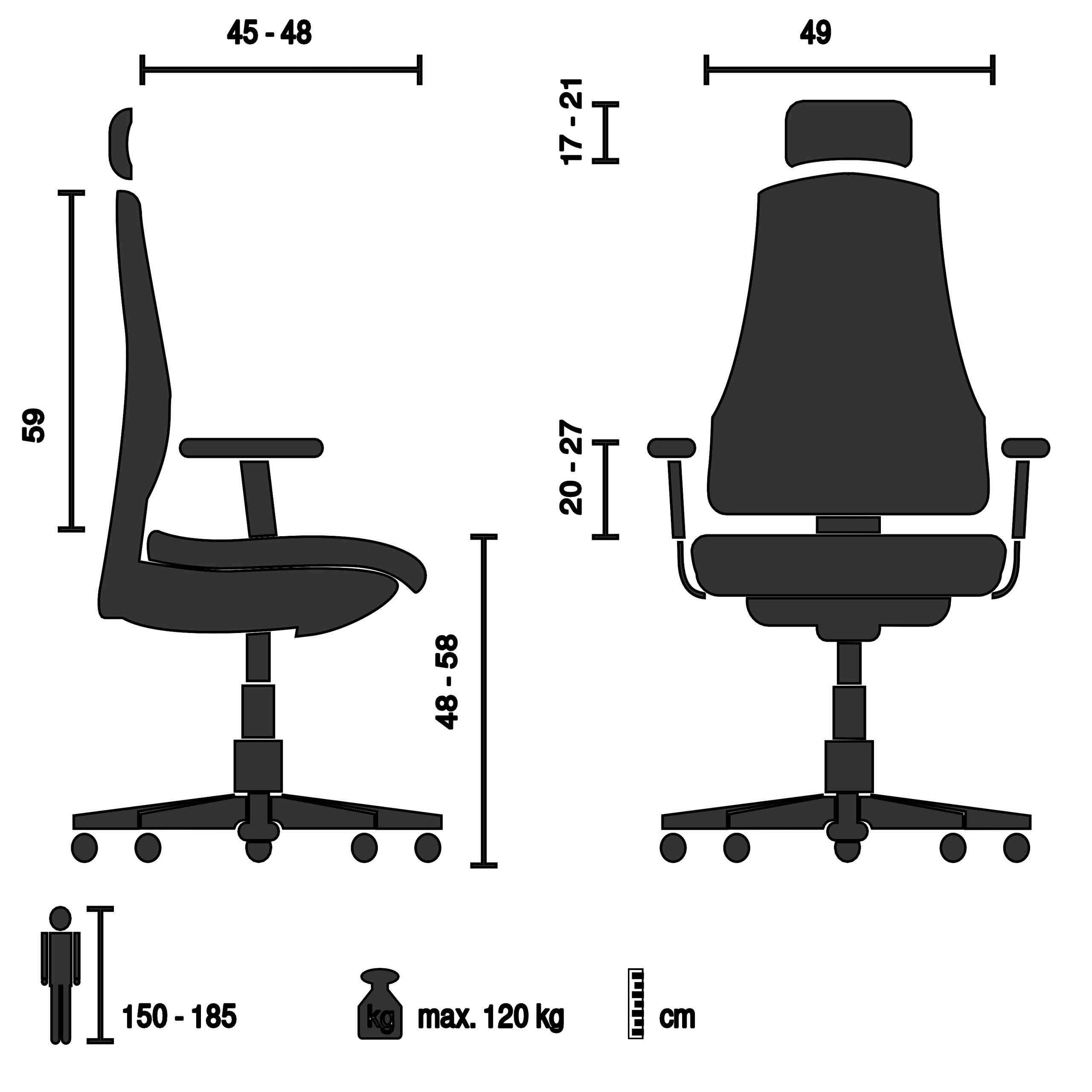 Biroja krēsls ERGO LINE W - Ergostock.lv