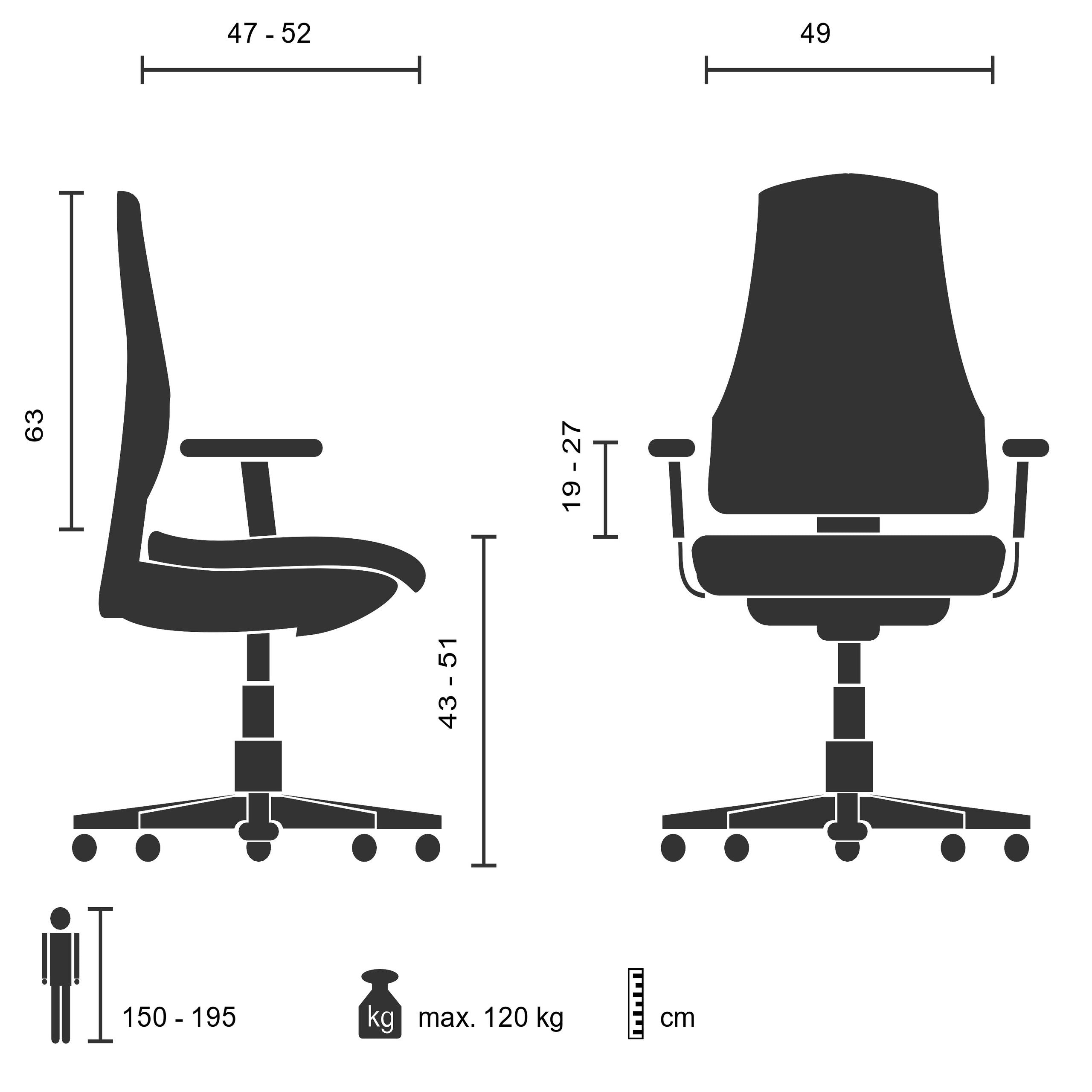 Biroja krēsls CHIARO T2 WHITE - Ergostock.lv