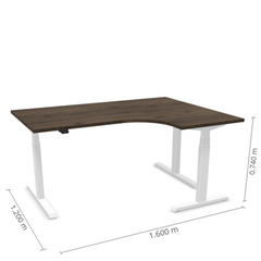 Reguleeritav laud Prestige Line L nurgaga 90° 160 cm x 120 cm