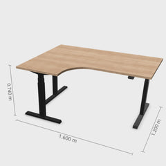 Reguleeritav laud Prestige Line L nurgaga 90° 160 cm x 120 cm