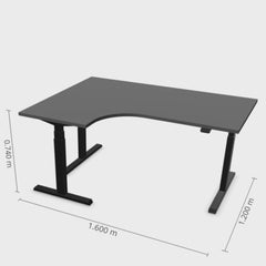 Reguleeritav laud Prestige Line L nurgaga 90° 160 cm x 120 cm