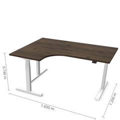 Reguleeritav laud Prestige Line L nurgaga 90° 160 cm x 120 cm